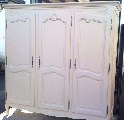 3 door provencal style armoire